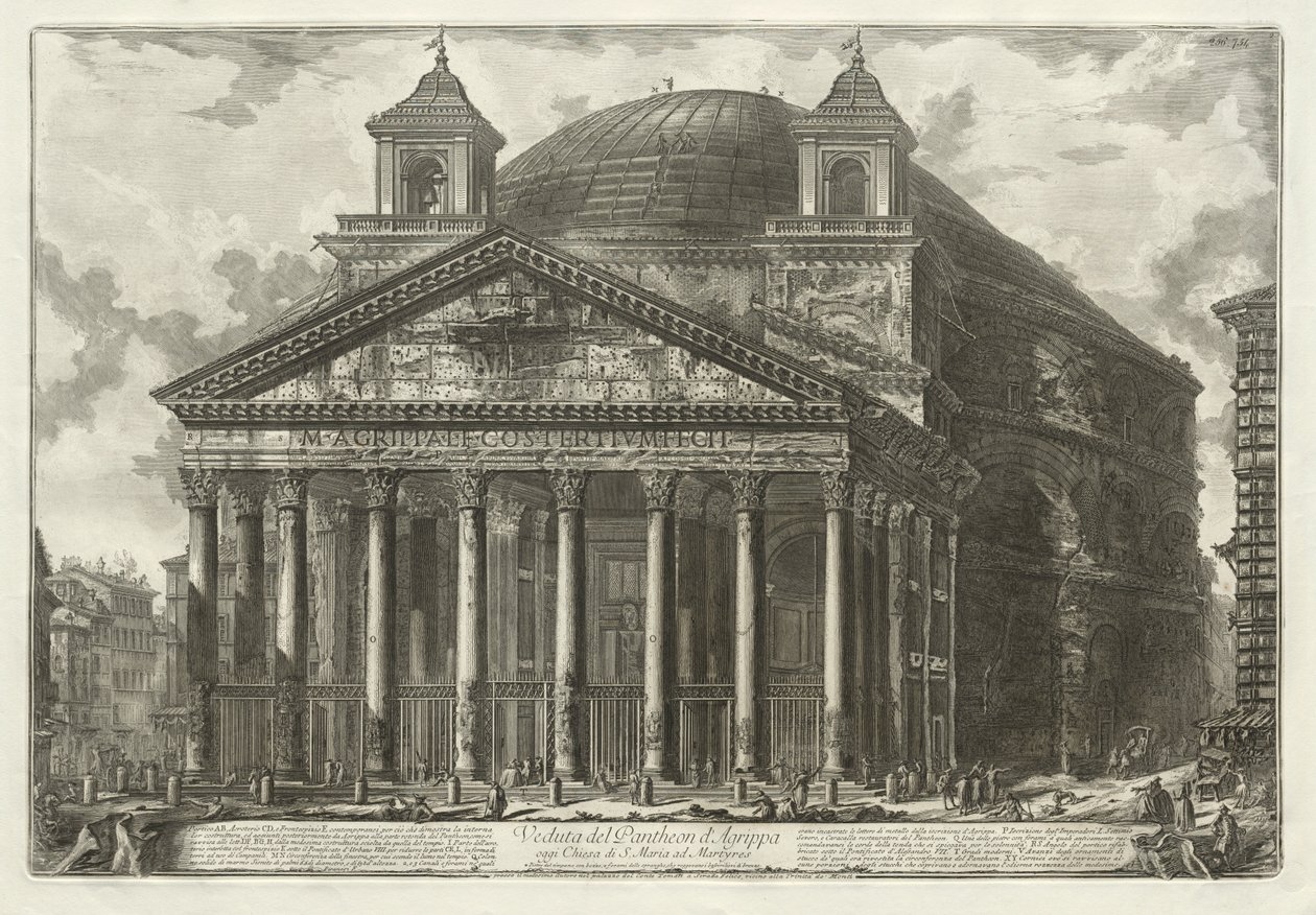 Vistas de Roma: El Panteón, 1761 de Giovanni Battista Piranesi