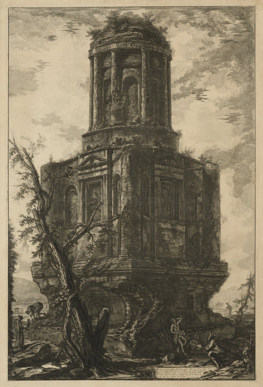 Vistas de Roma: La tumba, llamada La Connocchia de Giovanni Battista Piranesi