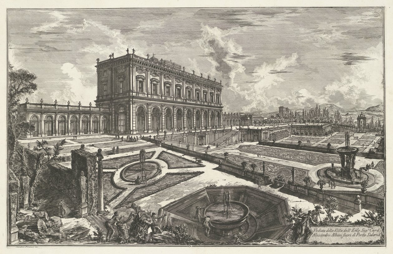 Villa Albani en Roma Vista de la Villa dell