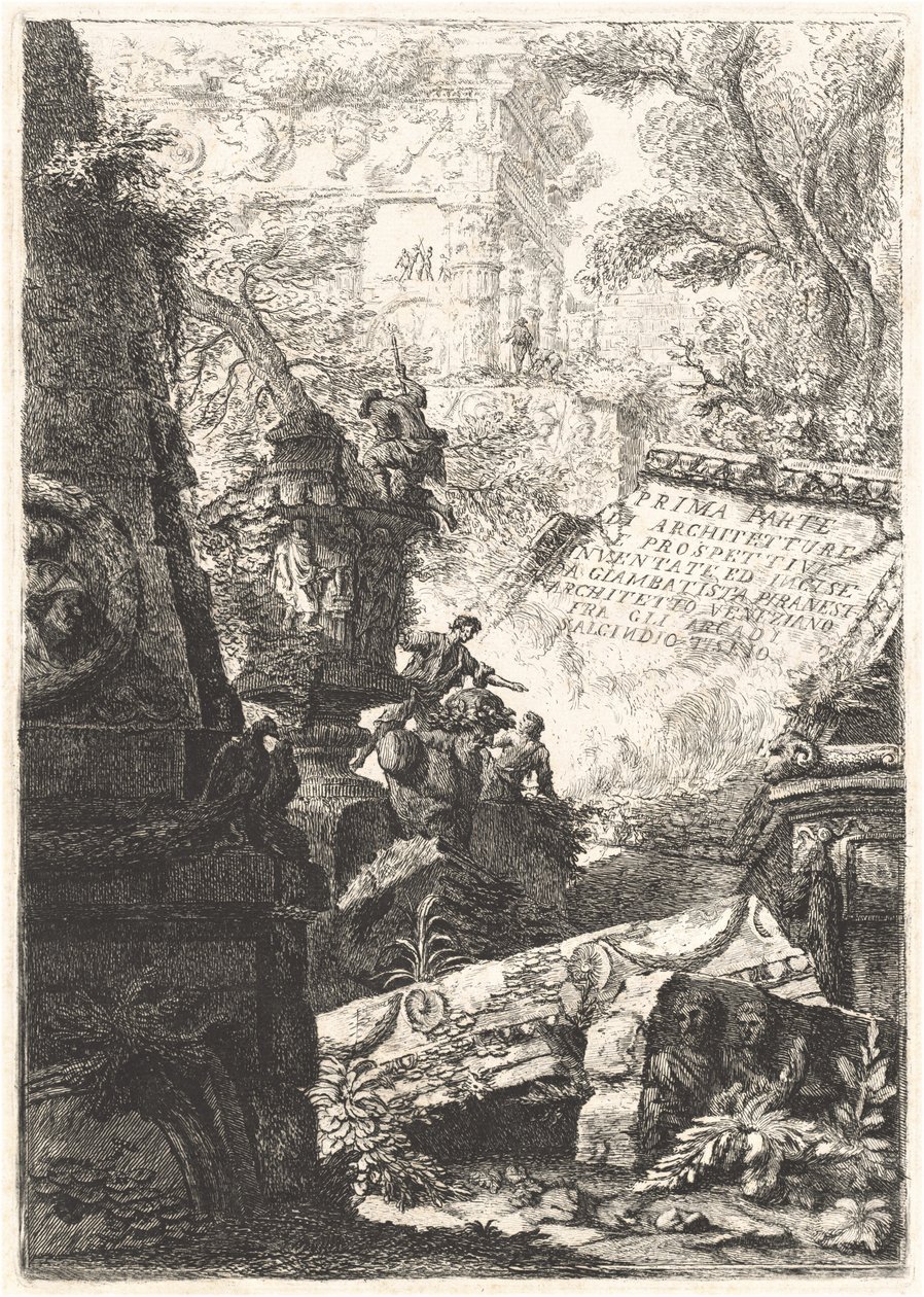 Prima Parte; Grotteschi; Carceri; Algunas Vistas ...; Trofeos de Octaviano Augusto de Giovanni Battista Piranesi and Francesco Piranesi