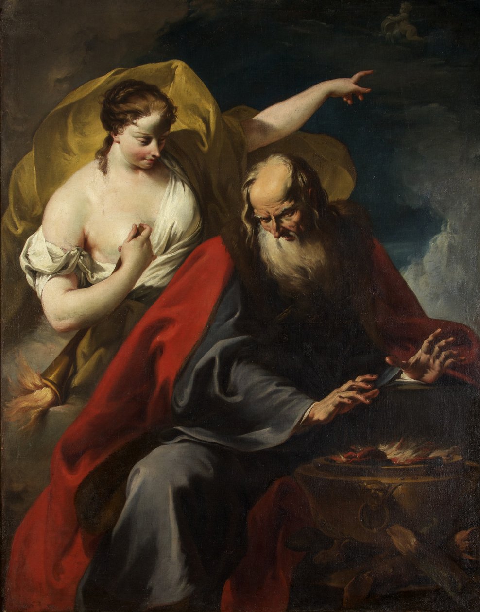Alegoría del invierno y el verano, c.1720 de Giovanni Battista Pittoni