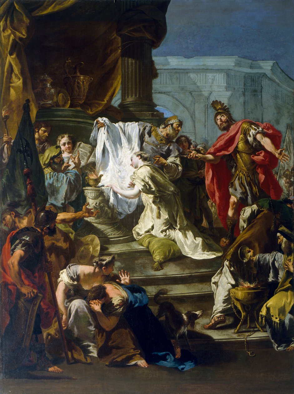 Sacrificio de la Hija de Jefté de Giovanni Battista Pittoni