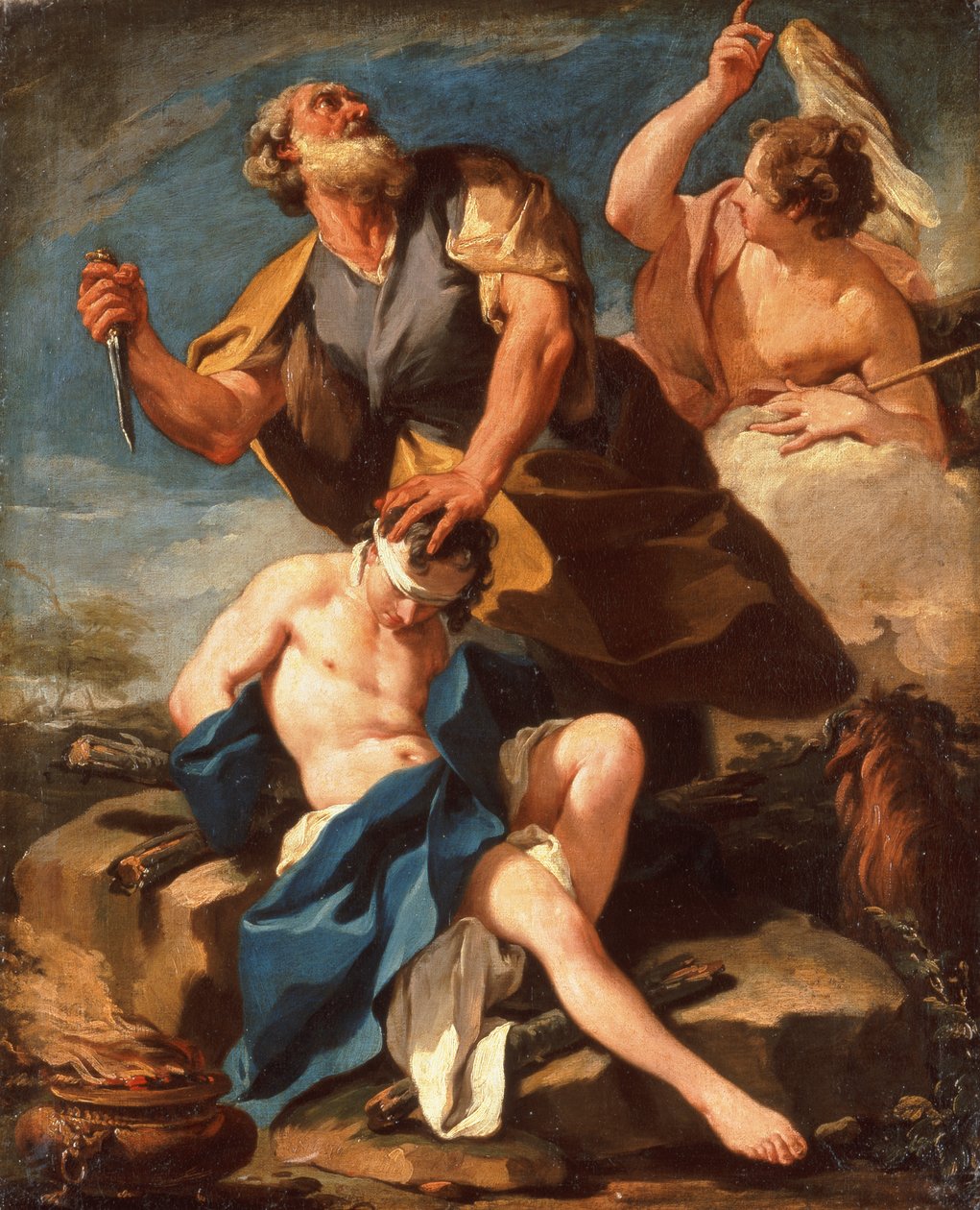 El Sacrificio de Isaac (óleo sobre lienzo) de Giovanni Battista Pittoni