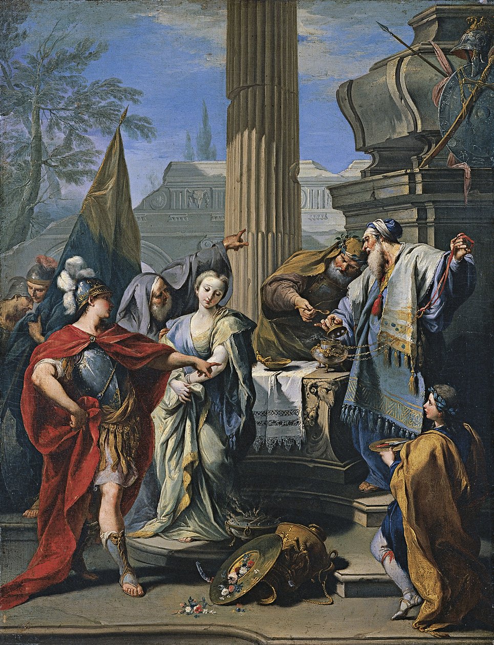 El sacrificio de Políxena de Giovanni Battista Pittoni