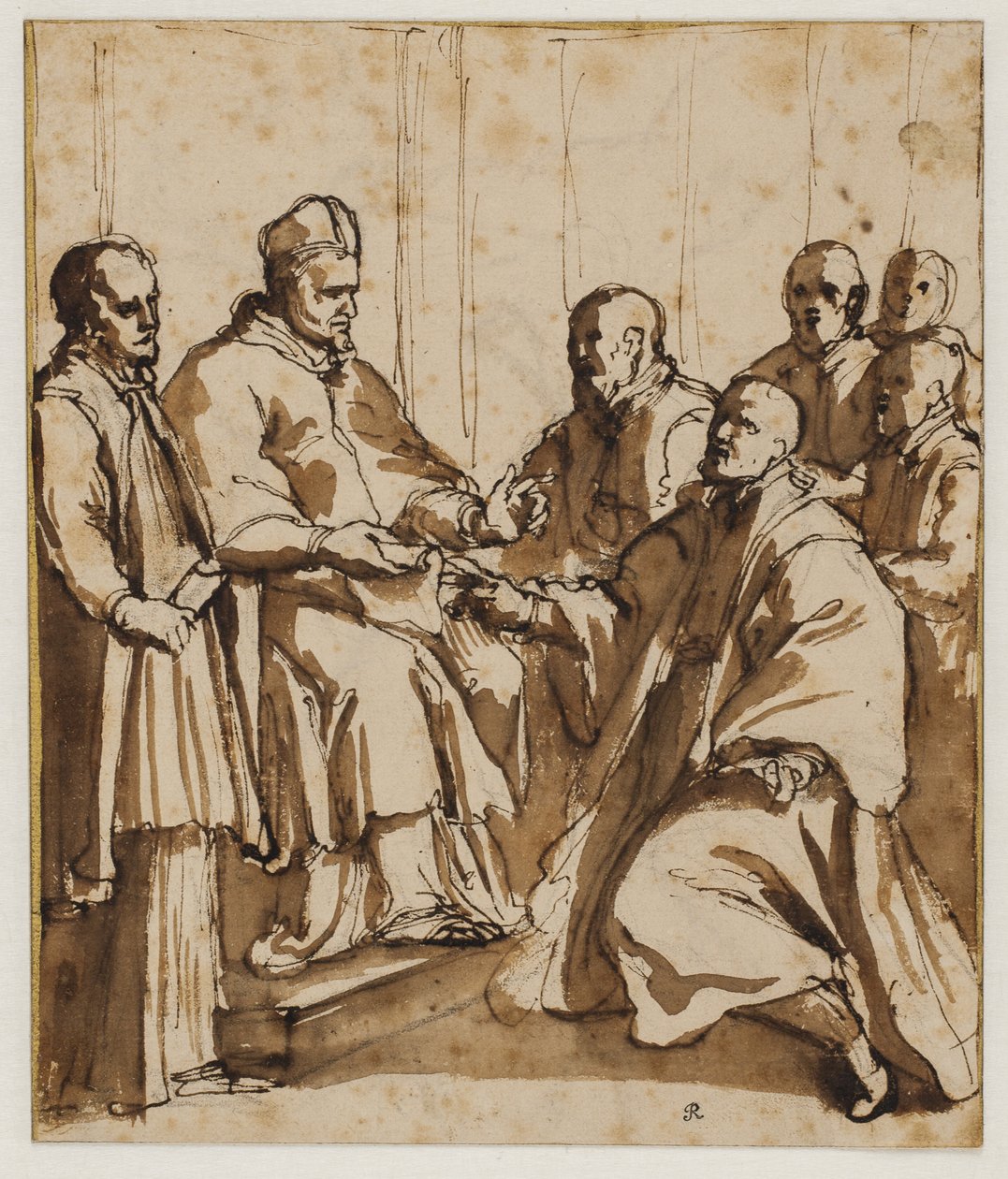 El Papa Pablo V emitiendo la bula "Universi agri domini" de 1612 de Giovanni Battista Ricci