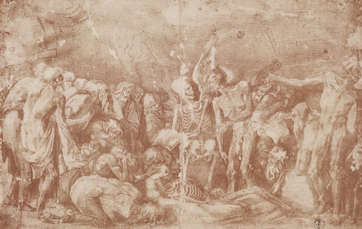 Estudio de los vivos y los muertos reunidos de Giovanni Battista Rosso Fiorentino