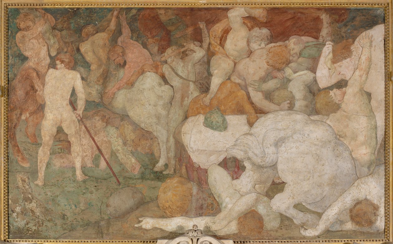 La batalla de los centauros y los lapiths de Giovanni Battista Rosso Fiorentino