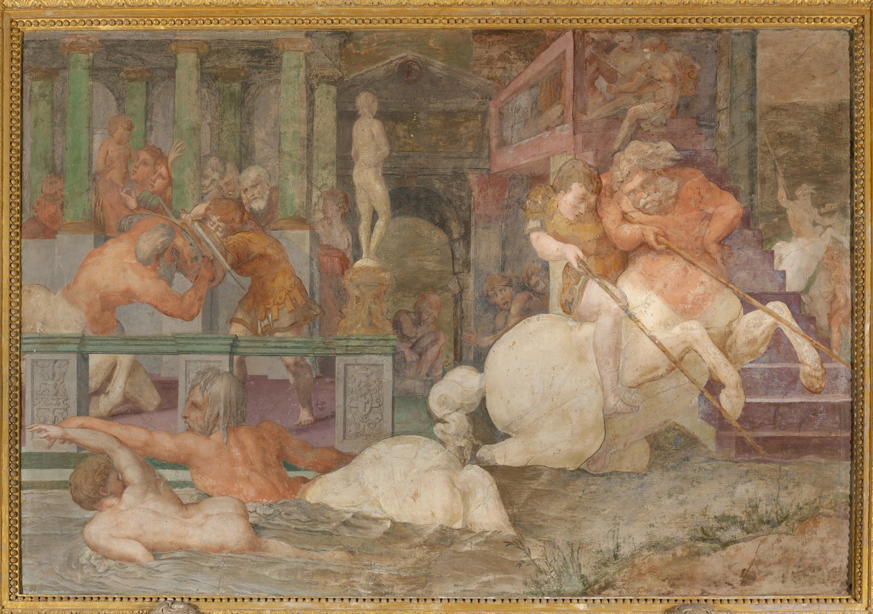 La educación de Aquiles de Giovanni Battista Rosso Fiorentino
