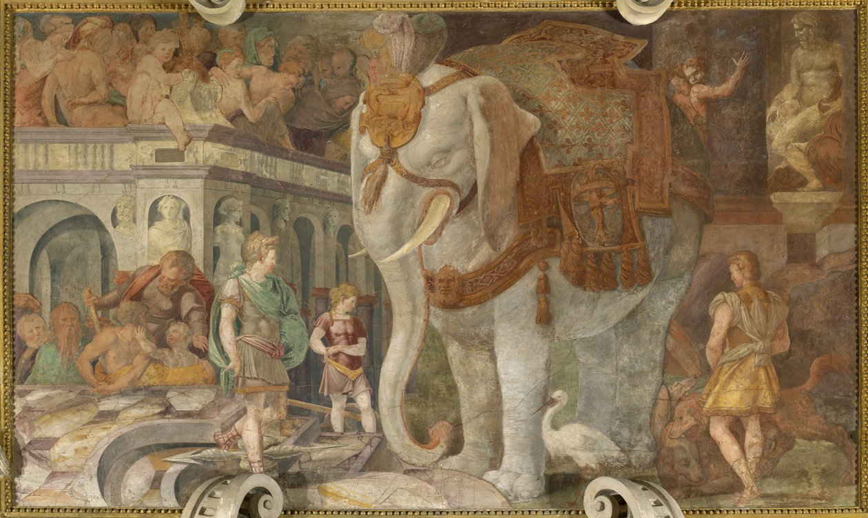 El elefante real de Giovanni Battista Rosso Fiorentino