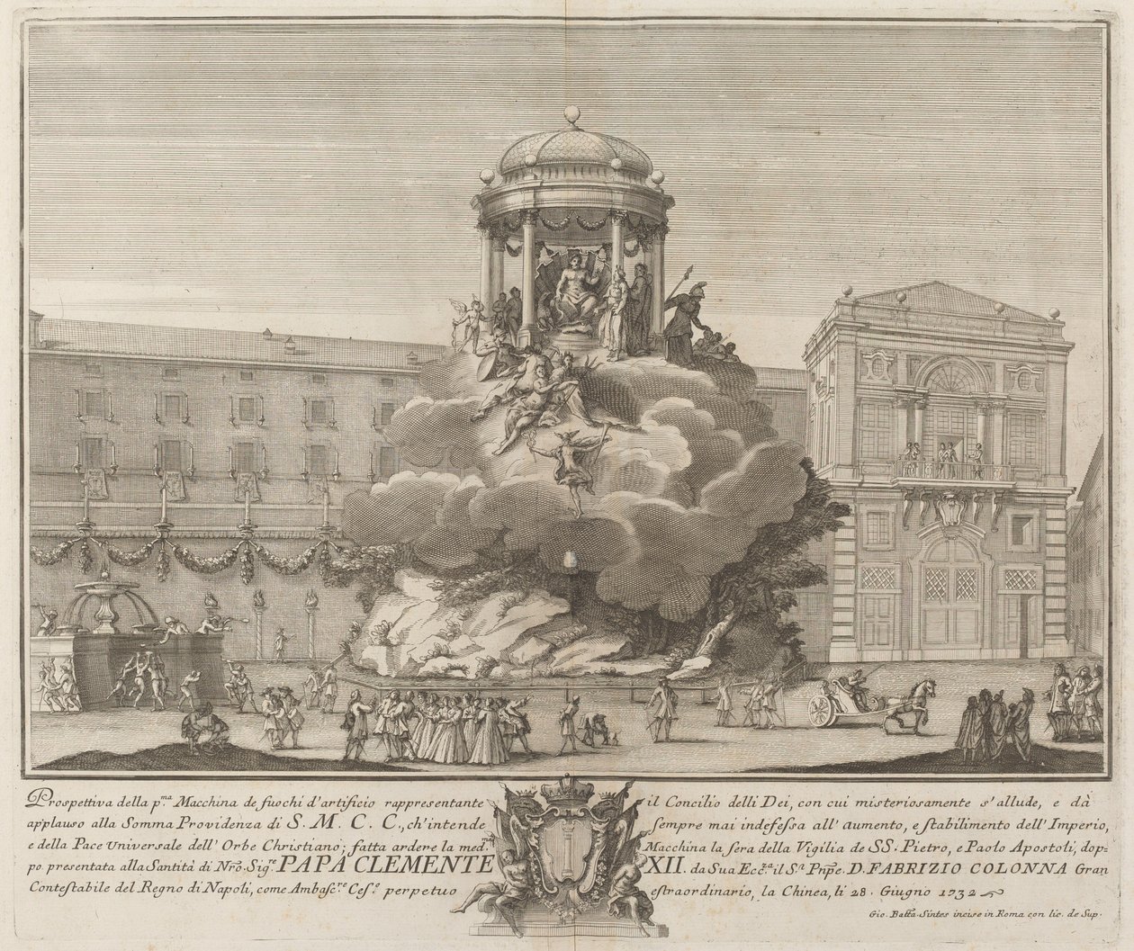 El Consejo de los Dioses, para el festival "Chinea" de Giovanni Battista Sintes probably after Nicola Michetti