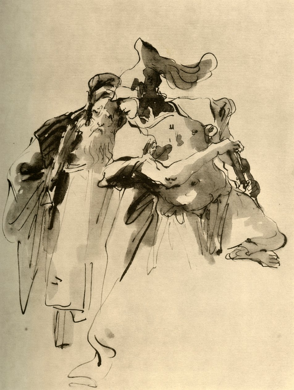 Un soldado y un anciano, mediados del siglo XVIII, 1928 de Giovanni Battista Tiepolo