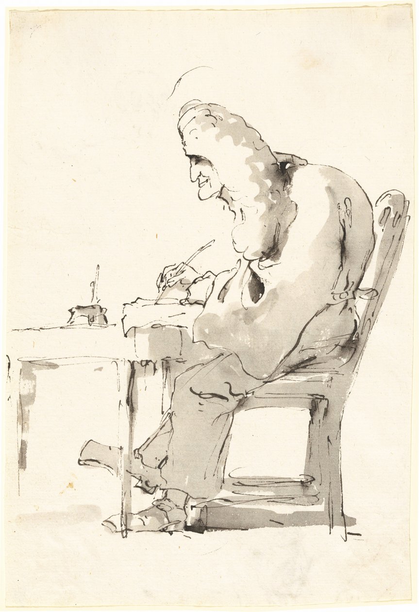 Un abogado veneciano en su escritorio de Giovanni Battista Tiepolo