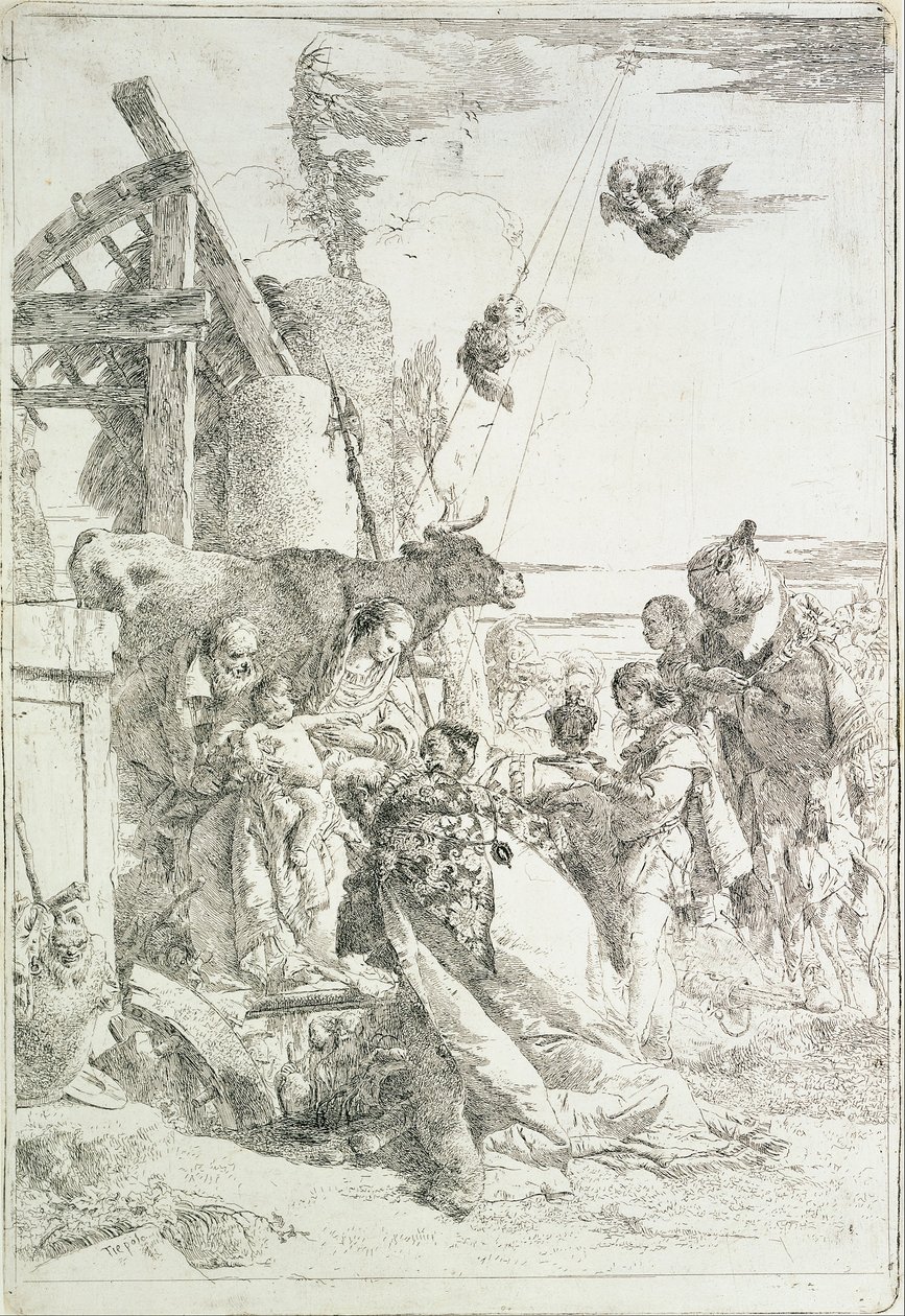 Adoración de los Reyes Magos de Giovanni Battista Tiepolo