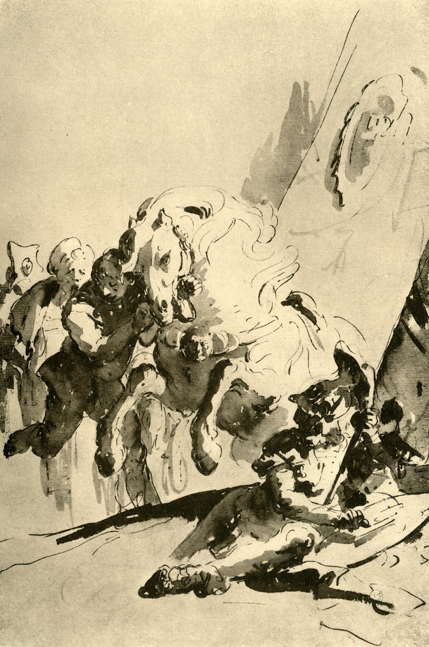 Alejandro y Bucéfalo, mediados del siglo XVIII, 1928 de Giovanni Battista Tiepolo