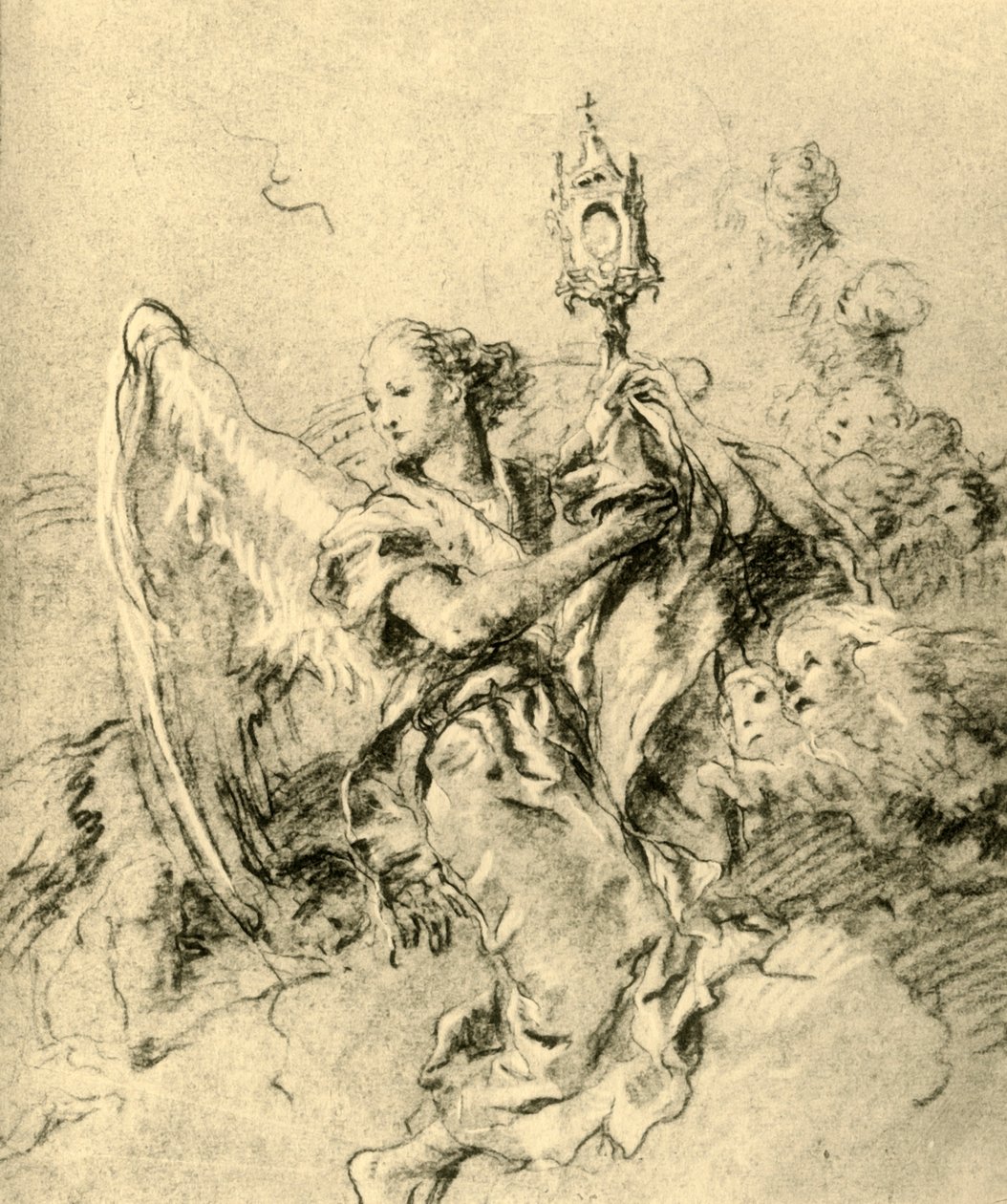 Ángel con custodia, 1767-1769, 1928 de Giovanni Battista Tiepolo