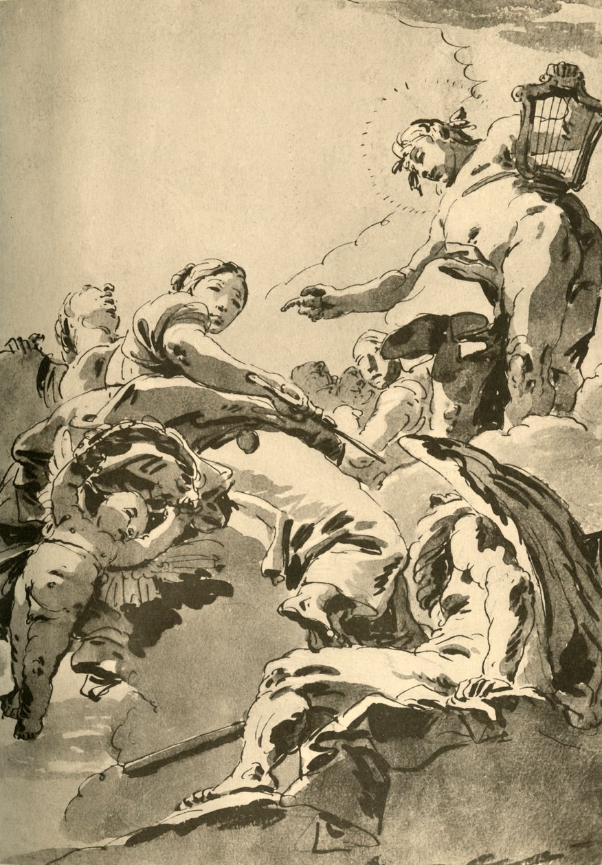Apolo, las Musas y Cronos, c. 1730, 1928 de Giovanni Battista Tiepolo