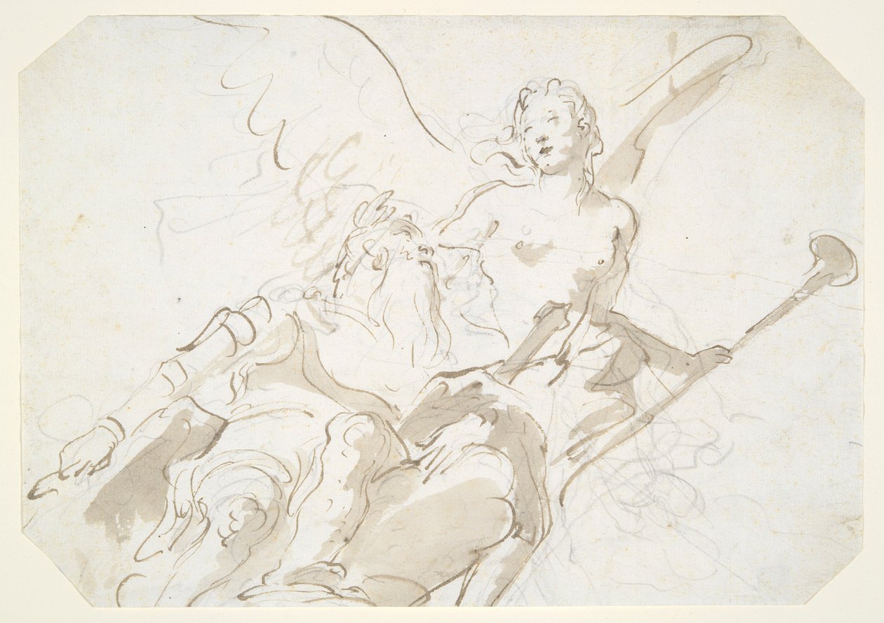 Apoteosis de un guerrero anciano, para un techo en el Ca de Giovanni Battista Tiepolo