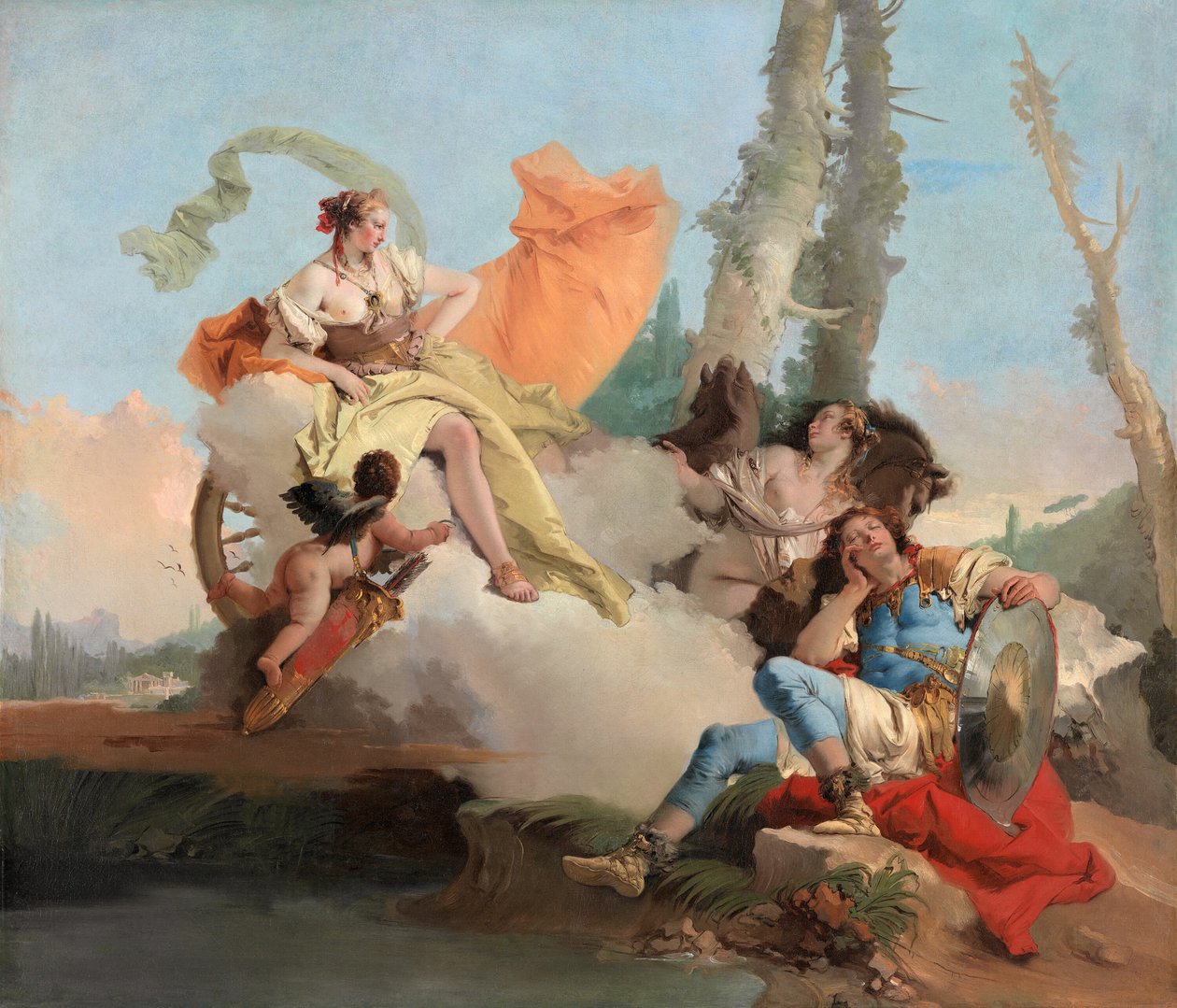 Armida encuentra al Rinaldo dormido, 1742-45 de Giovanni Battista Tiepolo