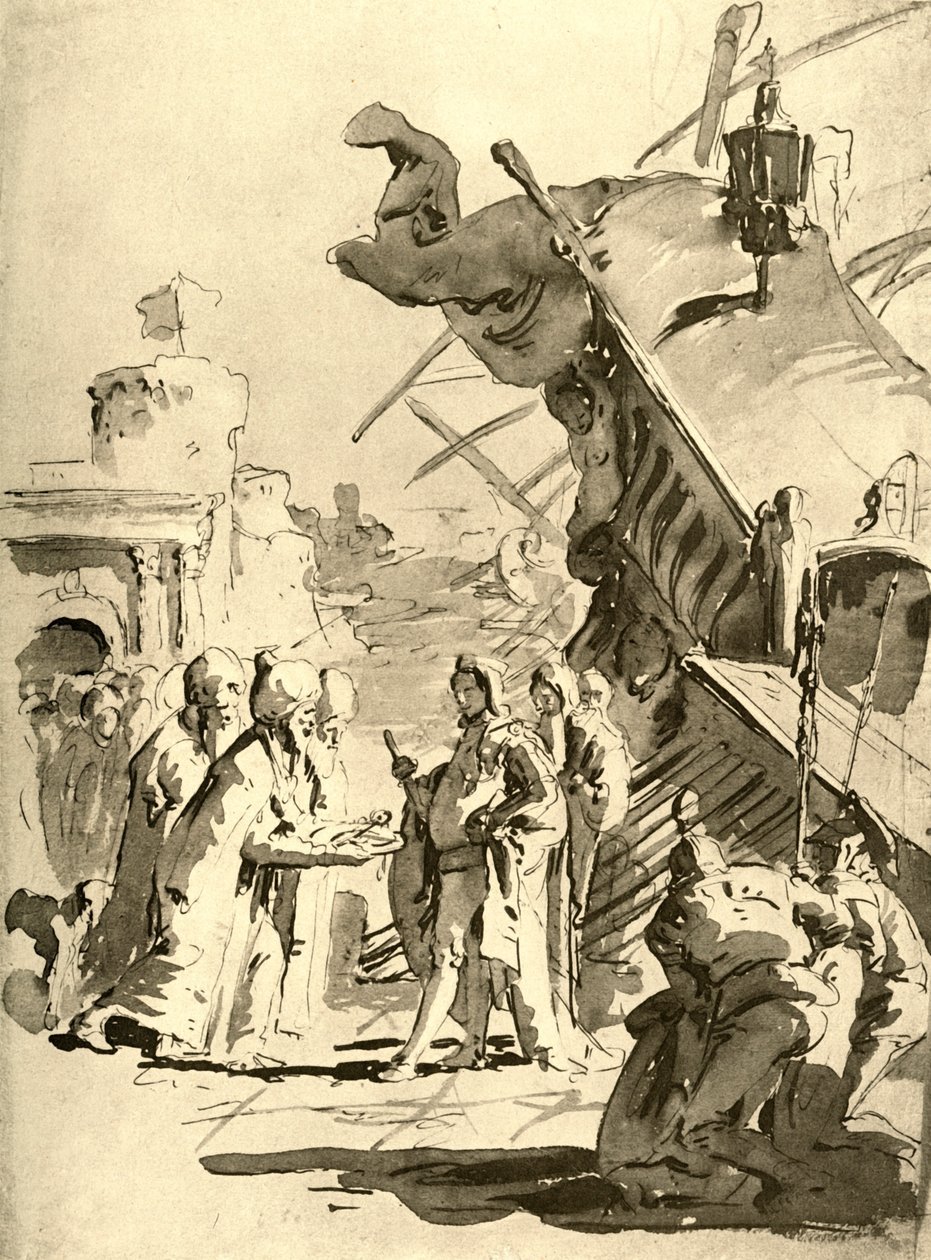 Capitulación de una ciudad, mediados del siglo XVIII, 1928 de Giovanni Battista Tiepolo