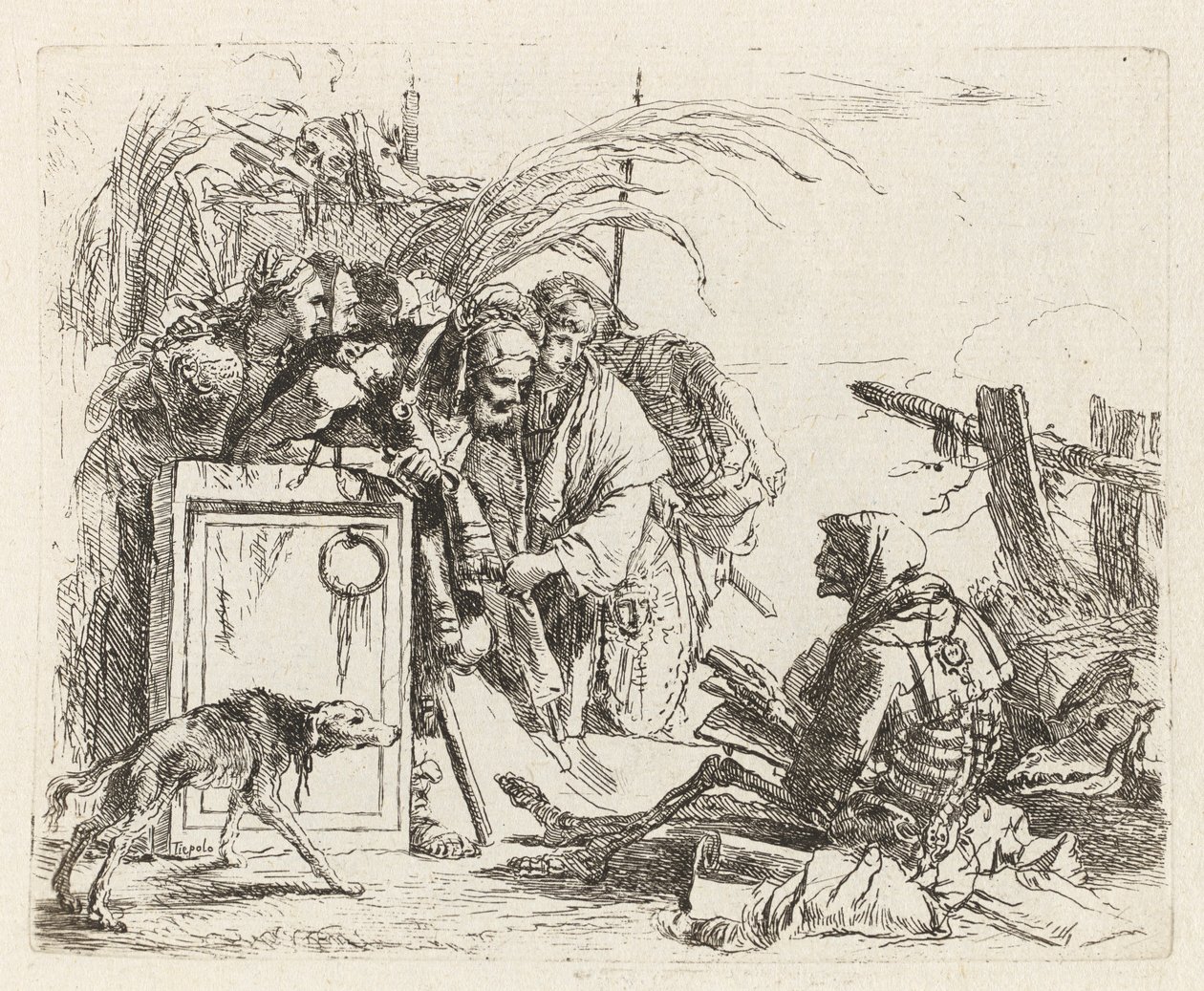 Audiencia que da la muerte, de Vari capricci (Varios Capriccios) de Giovanni Battista Tiepolo