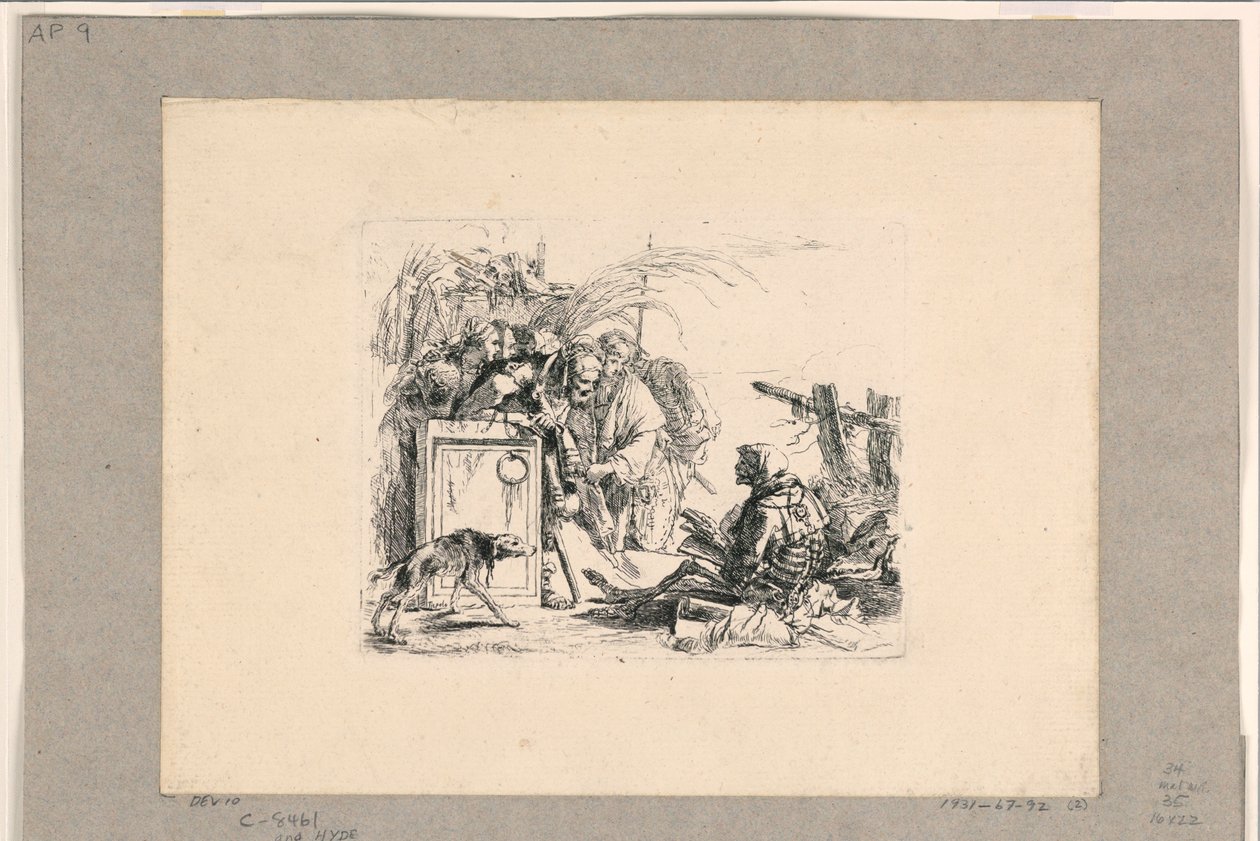 La muerte dando audiencia, de los Vari Capricci de Giovanni Battista Tiepolo