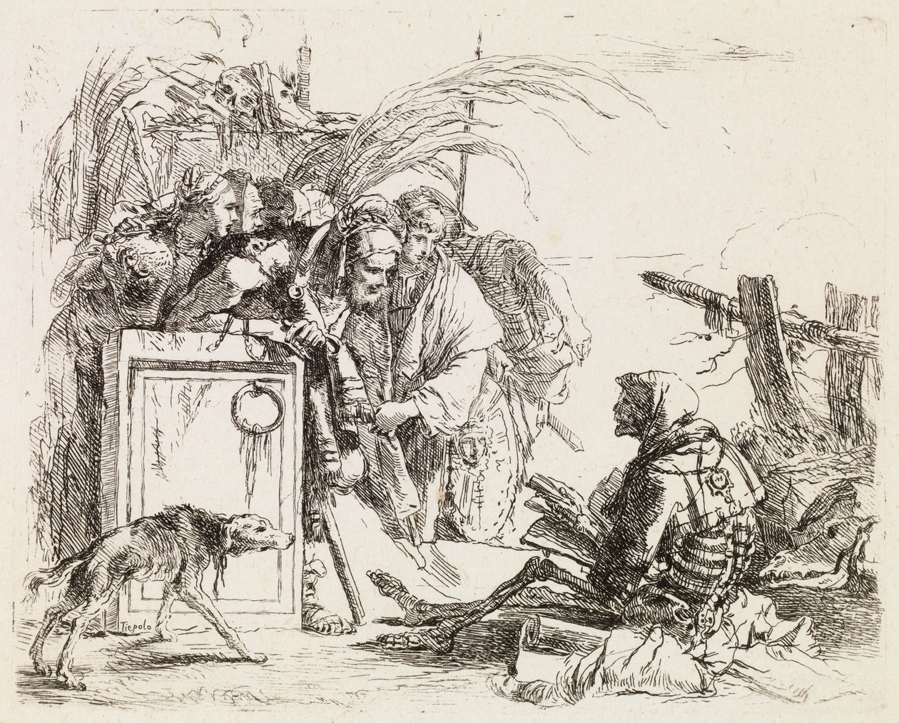 «La muerte concede una audiencia», de *Vari Capricci* de Giovanni Battista Tiepolo