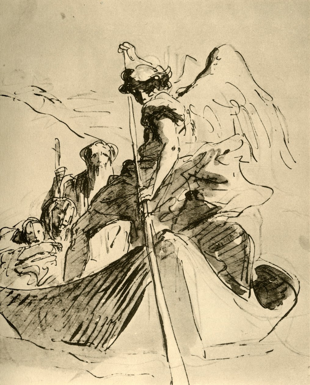 Huida a Egipto, mediados del siglo XVIII, 1928 de Giovanni Battista Tiepolo