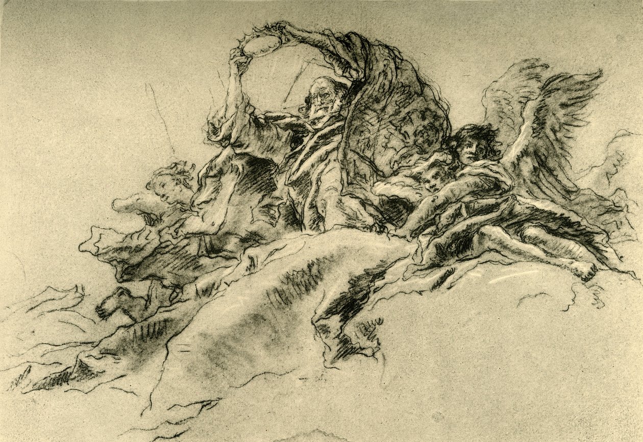 Dios Padre y Ángeles, c1754, 1928 de Giovanni Battista Tiepolo