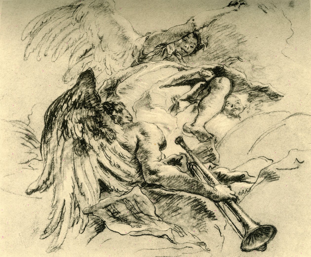 Grupo de ángeles, c1754, 1928 de Giovanni Battista Tiepolo