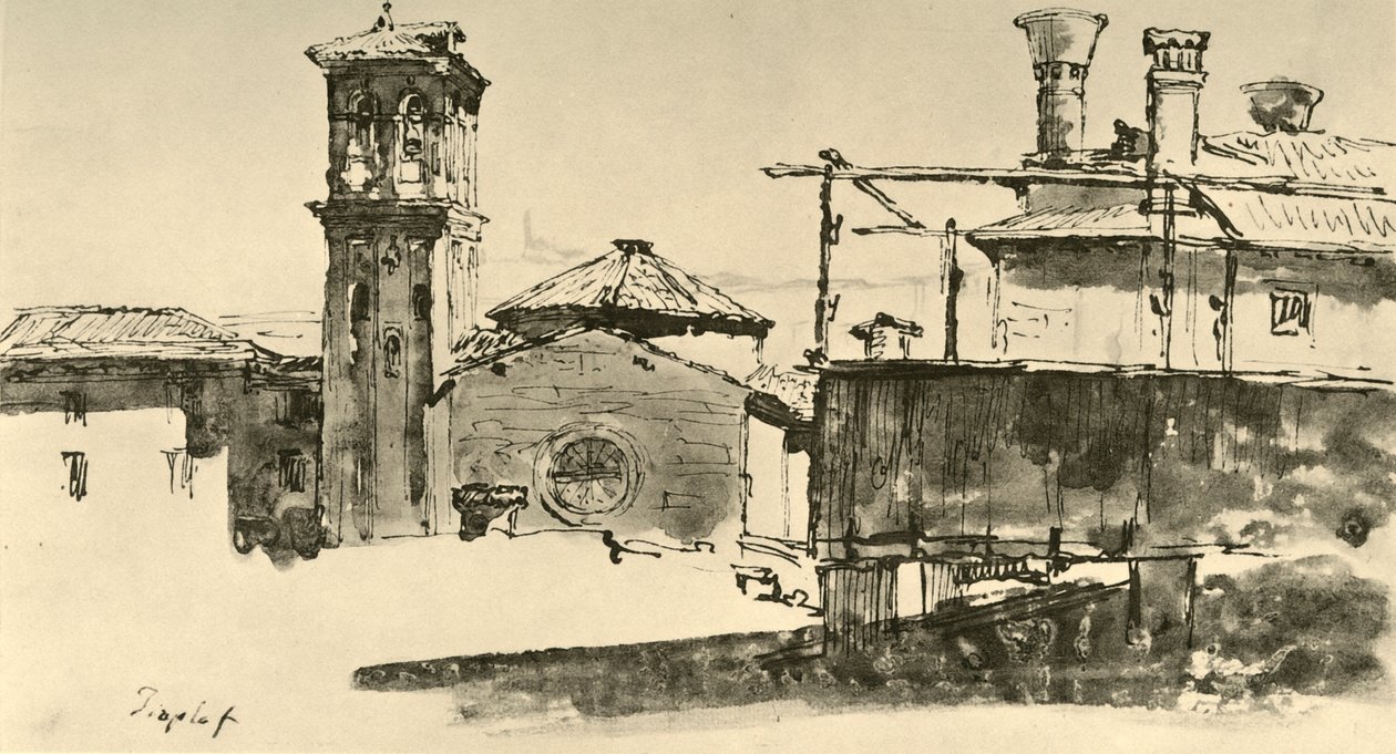 Grupo de edificios, mediados del siglo XVIII, 1928 de Giovanni Battista Tiepolo