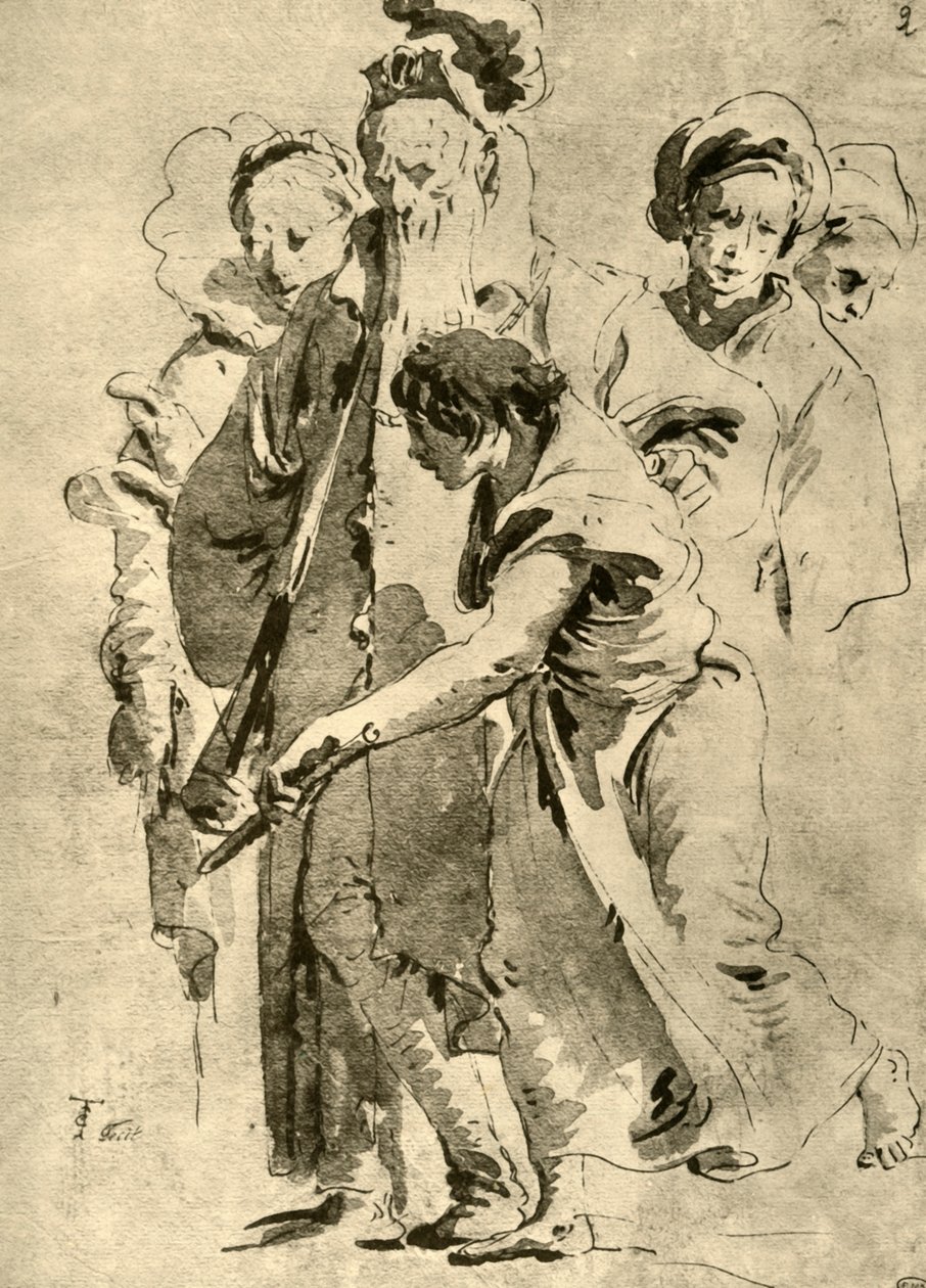 Grupo de figuras, mediados del siglo XVIII, 1928 de Giovanni Battista Tiepolo