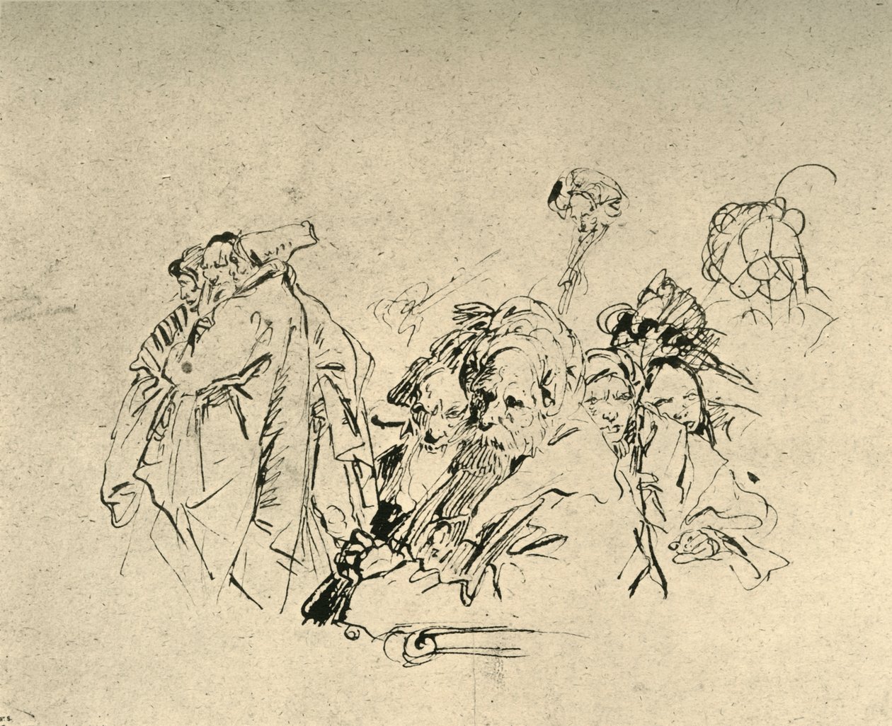 Grupo de Orientales, mediados del siglo XVIII, 1928 de Giovanni Battista Tiepolo