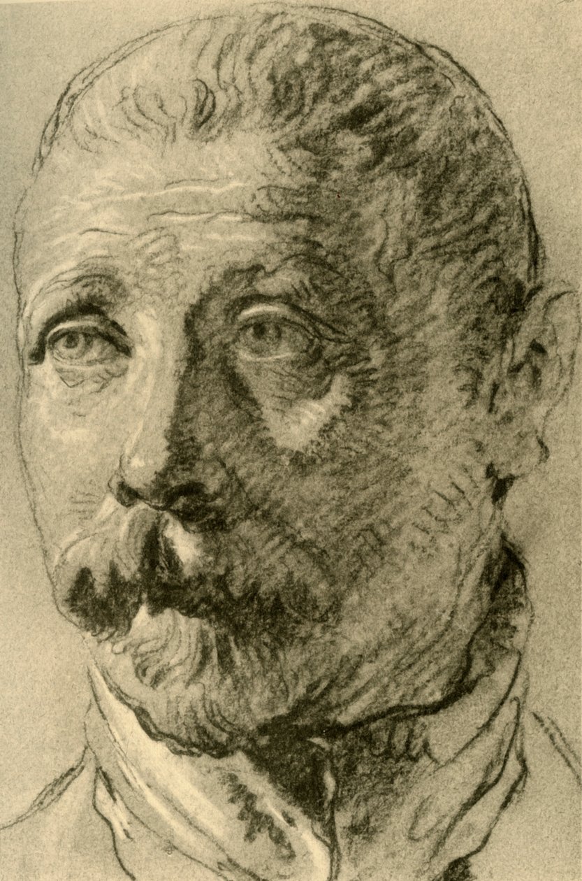 Cabeza de un hombre barbudo, mediados del siglo XVIII de Giovanni Battista Tiepolo