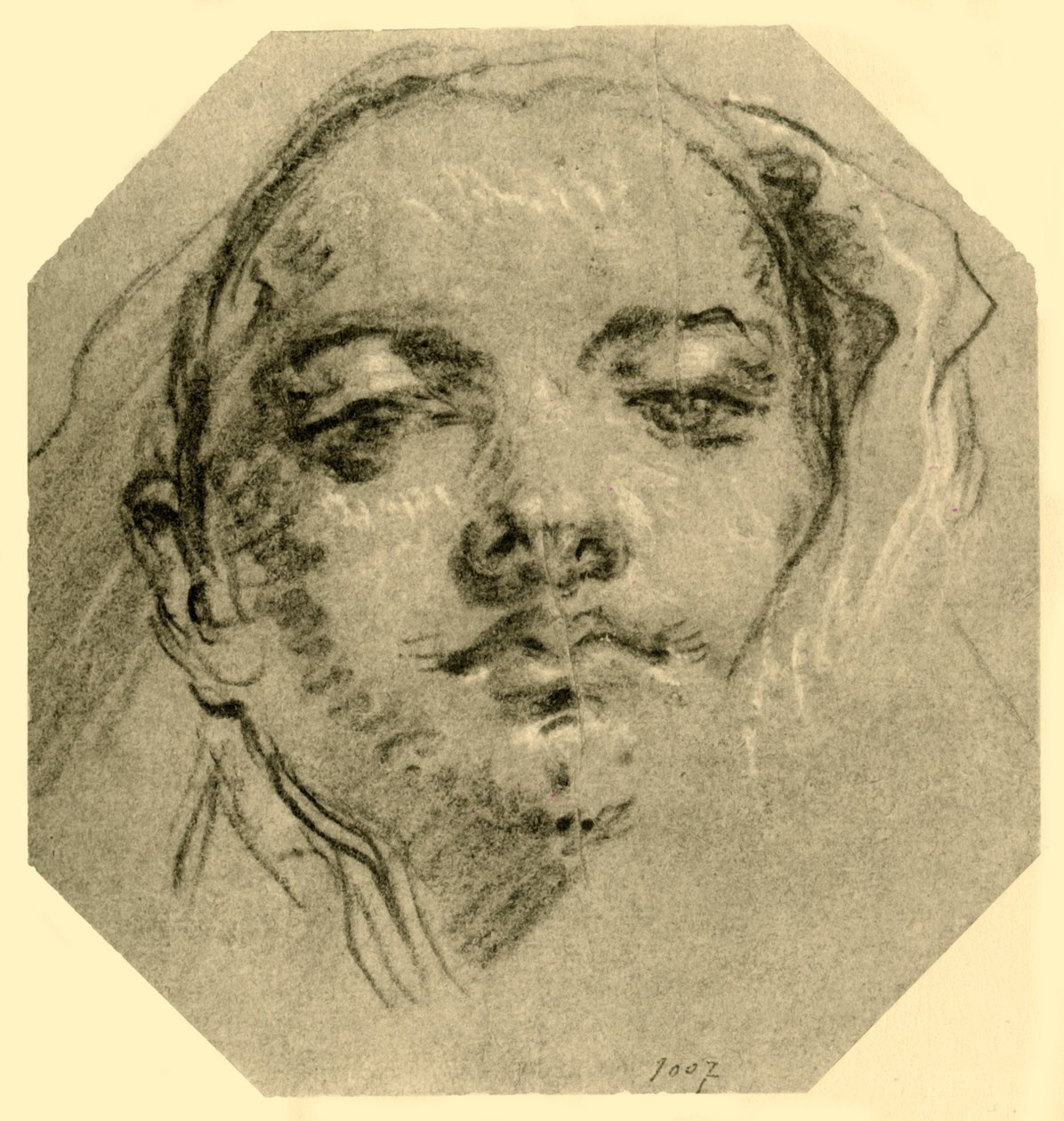 Cabeza de una mujer de Giovanni Battista Tiepolo