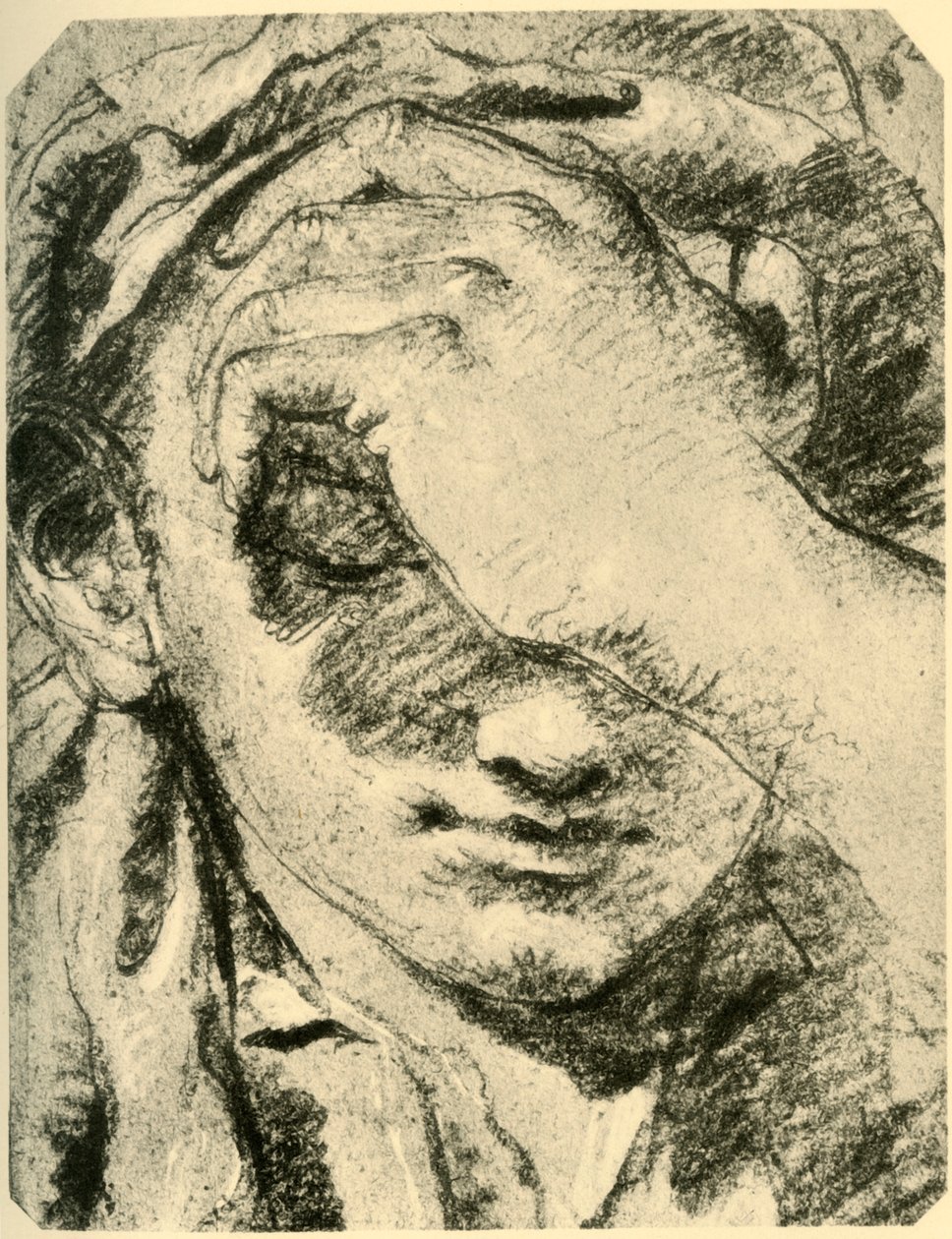 Cabeza de una joven, mediados del siglo XVIII, 1928 de Giovanni Battista Tiepolo