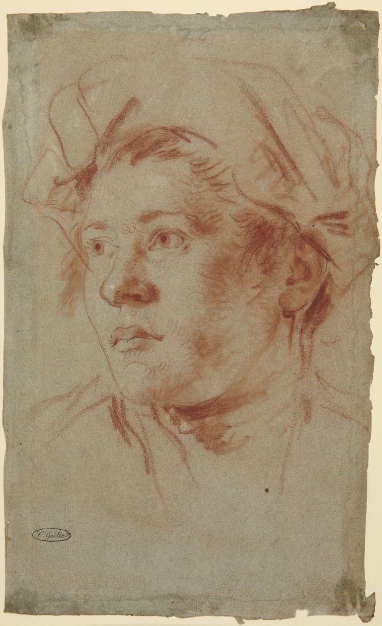 Cabeza de un joven con sombrero de Giovanni Battista Tiepolo