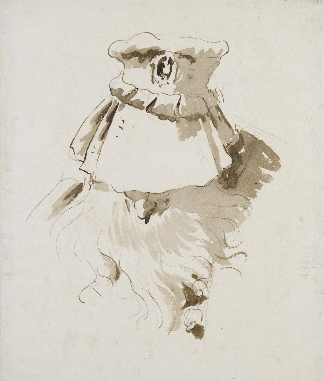 Cabeza de un hombre con barba de Giovanni Battista Tiepolo