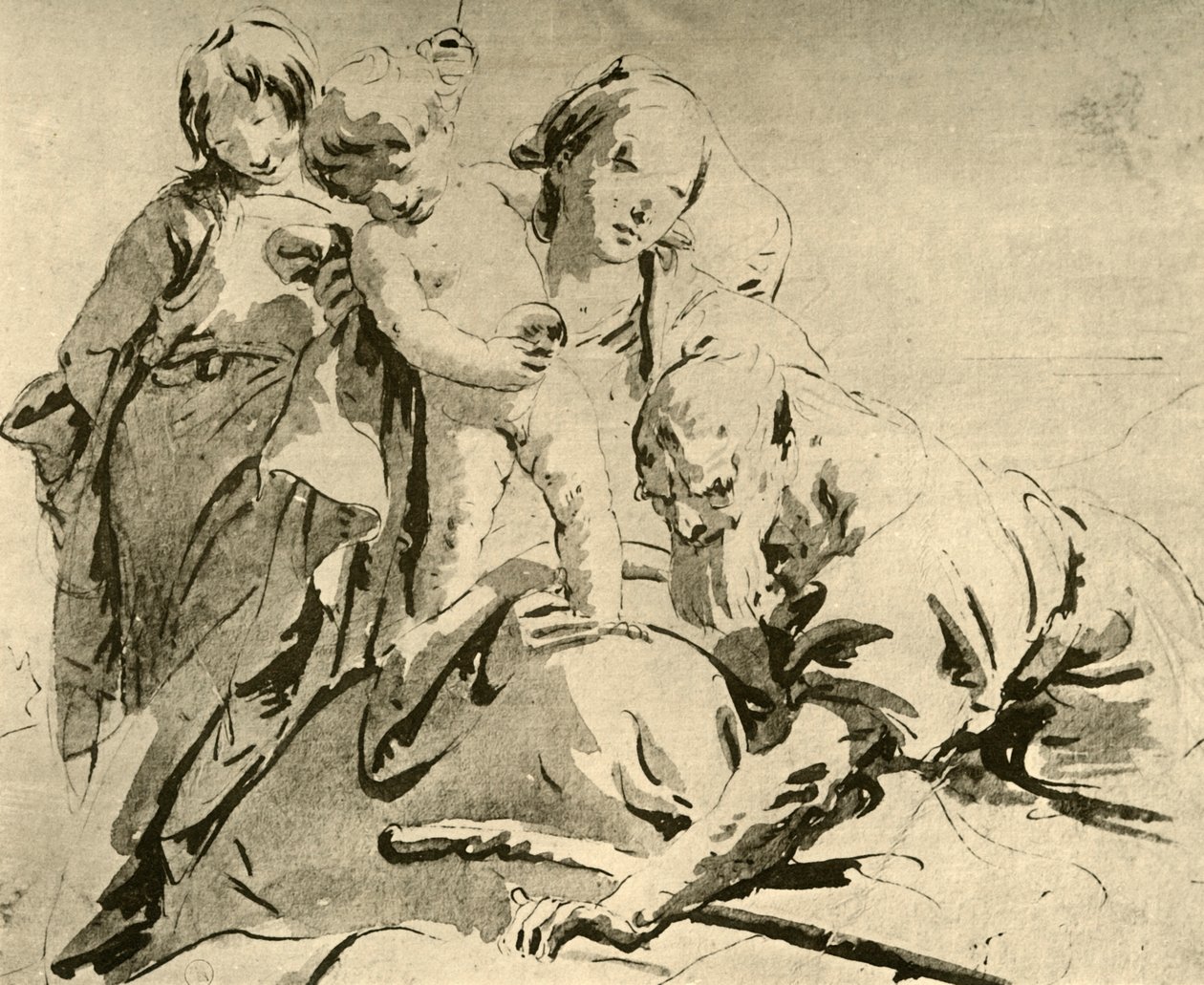 Sagrada Familia, mediados del siglo XVIII, 1928 de Giovanni Battista Tiepolo