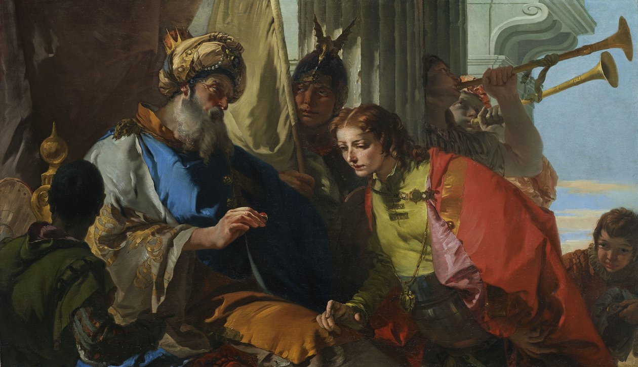 José recibe el anillo del faraón de Giovanni Battista Tiepolo