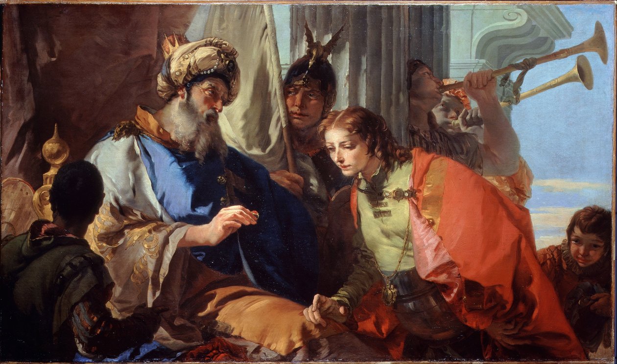 José recibe el anillo del faraón de Giovanni Battista Tiepolo