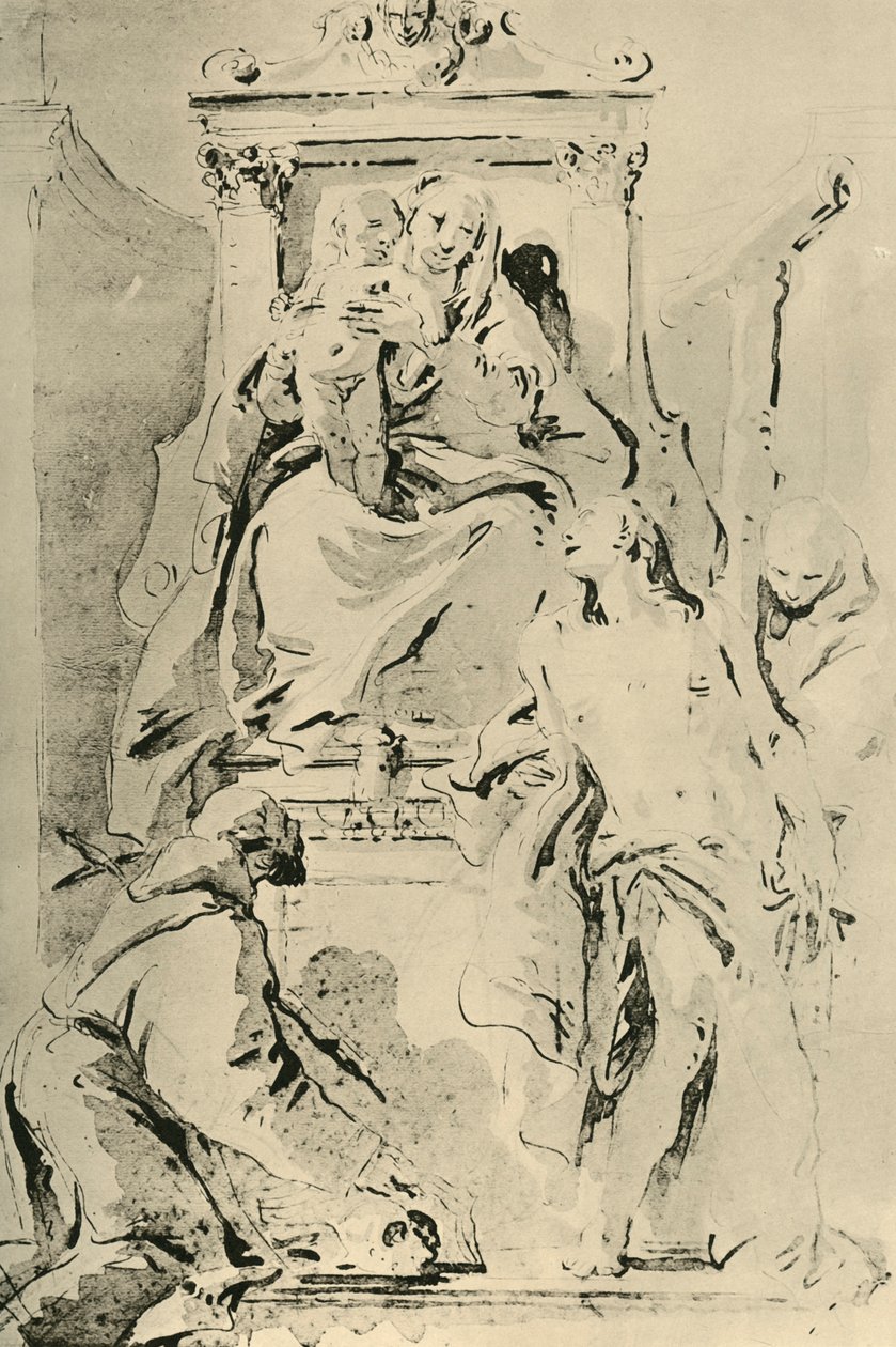 Madonna entronizada con santos, mediados del siglo XVIII, 1928 de Giovanni Battista Tiepolo