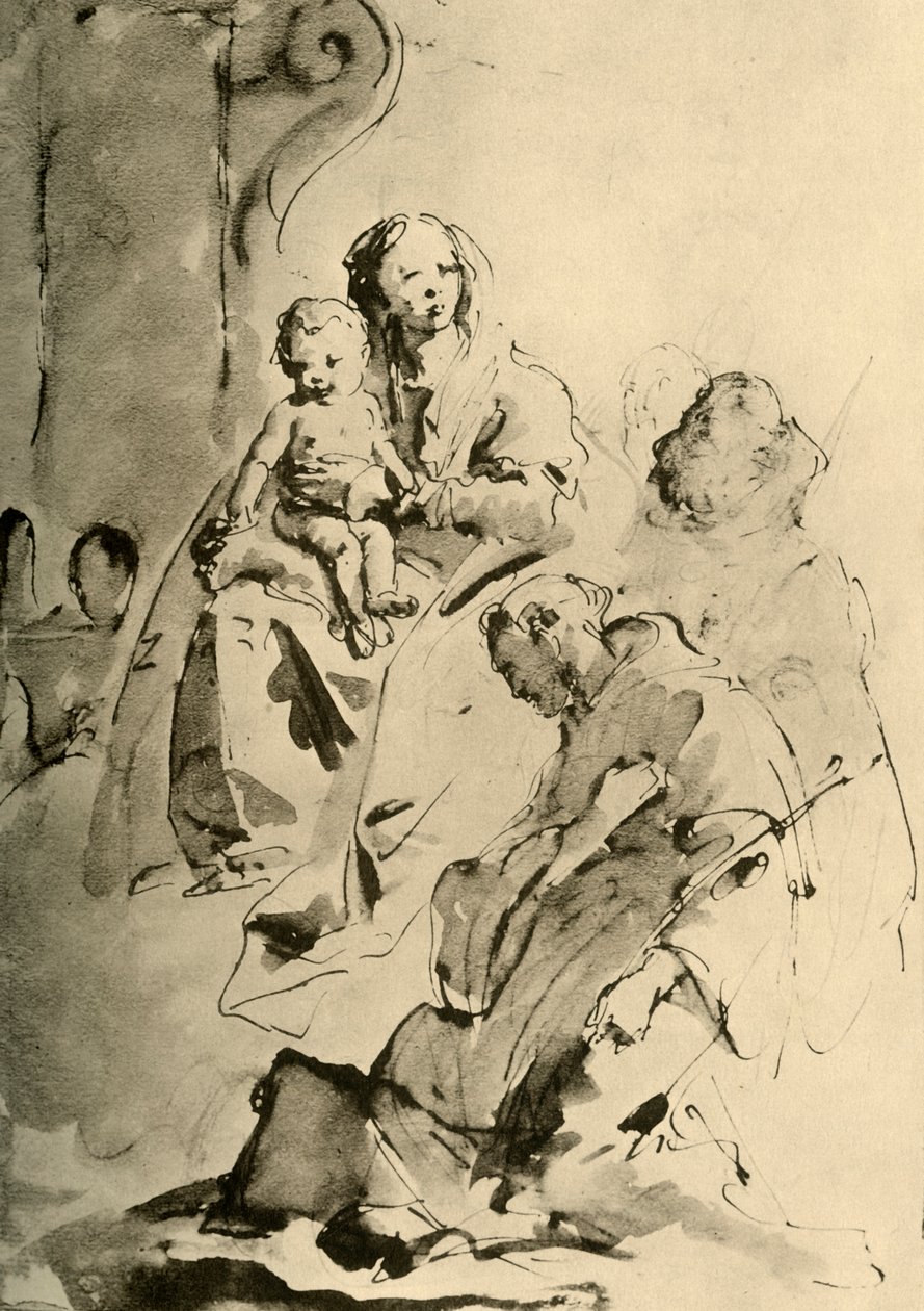 Madonna con dos santos, mediados del siglo XVIII, 1928 de Giovanni Battista Tiepolo