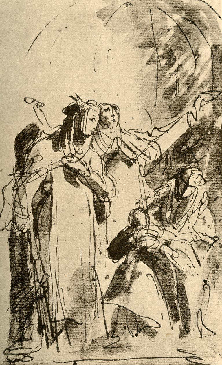 Madonna con dos santas femeninas, 1747-1748, 1928 de Giovanni Battista Tiepolo