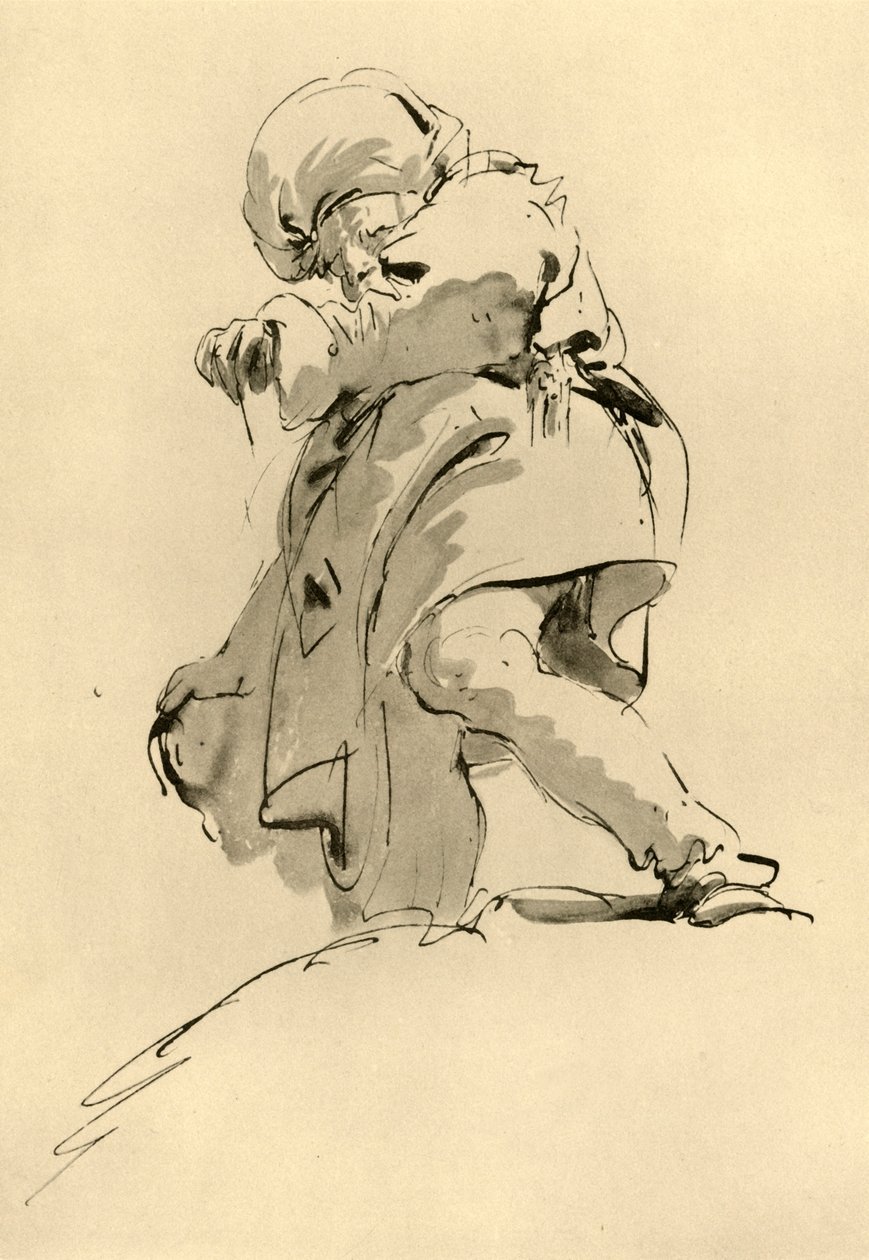 Hombre con turbante, mediados del siglo XVIII, 1928 de Giovanni Battista Tiepolo
