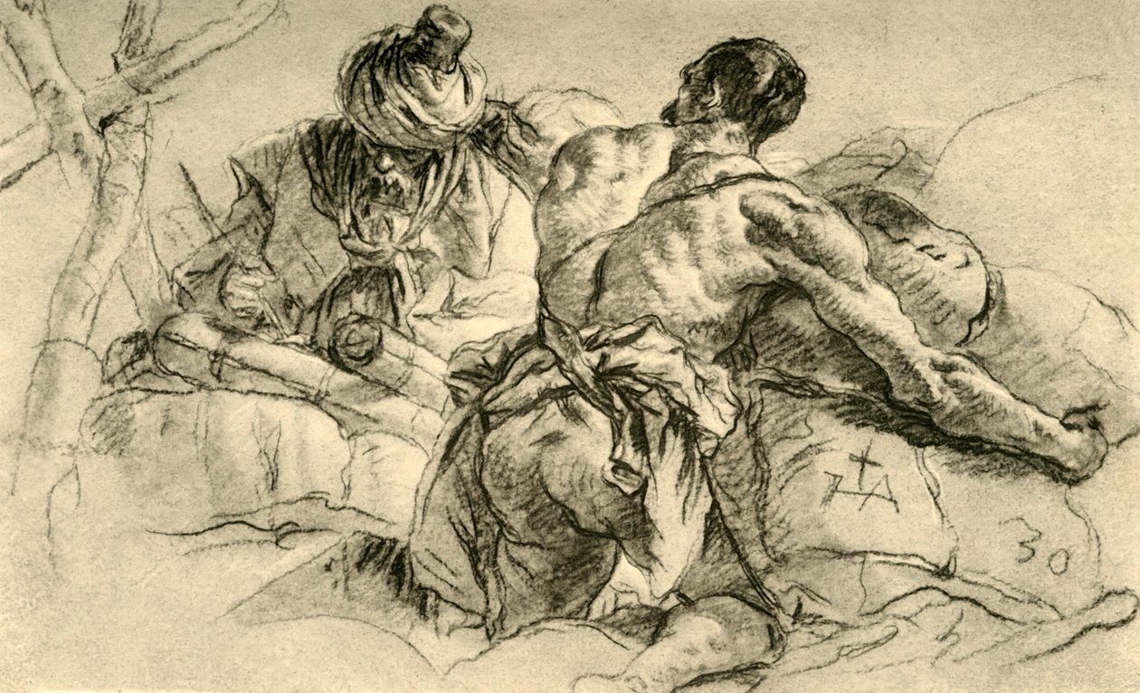Comerciantes orientales con fardos de mercancías, 1753, 1928 de Giovanni Battista Tiepolo