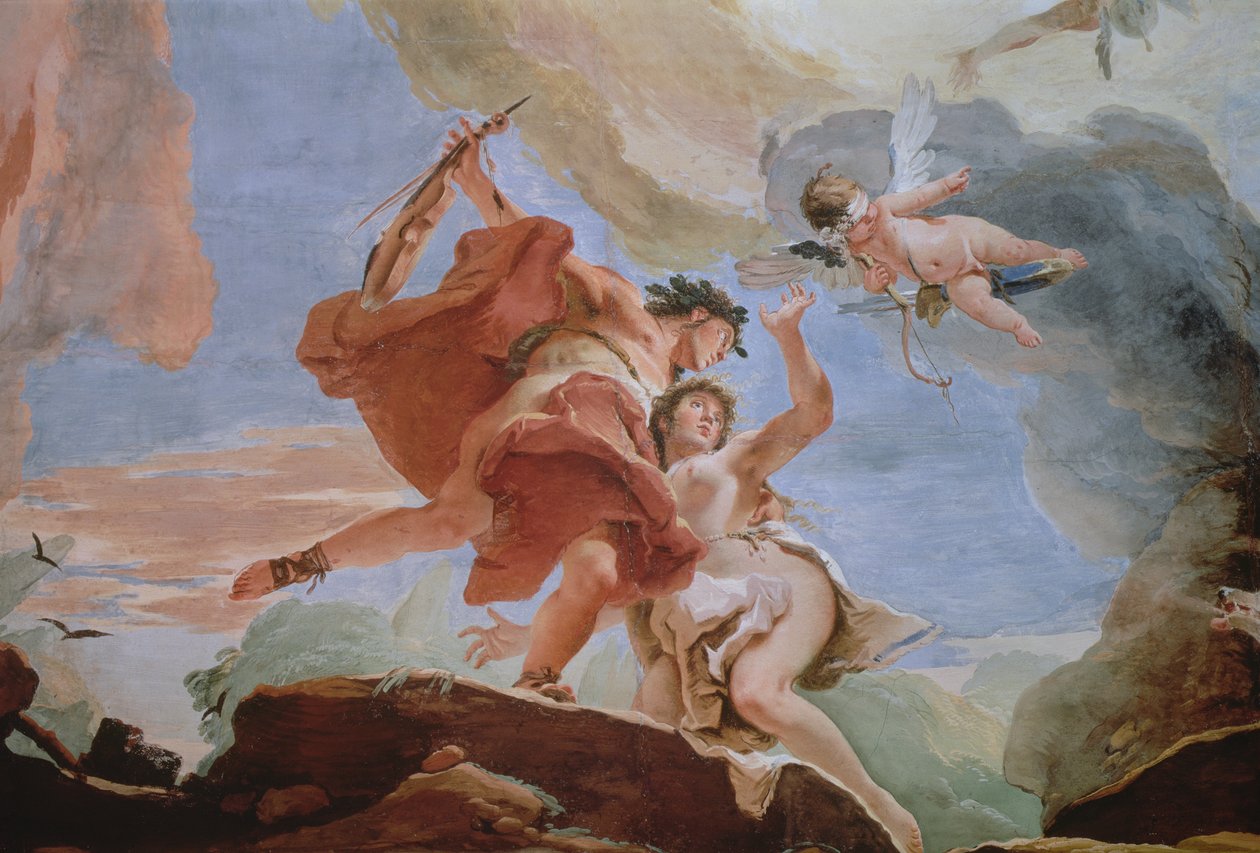Orfeo rescatando a Eurídice del inframundo, detalle del techo (detalle) de Giovanni Battista Tiepolo