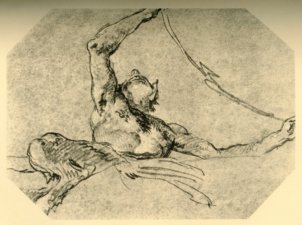 Sátiro sosteniendo un festón, c1761, 1928 de Giovanni Battista Tiepolo