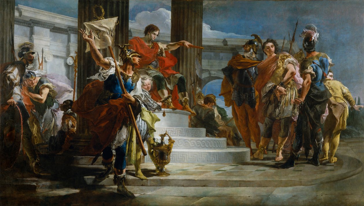 Escipión el Africano libera a Massiva de Giovanni Battista Tiepolo