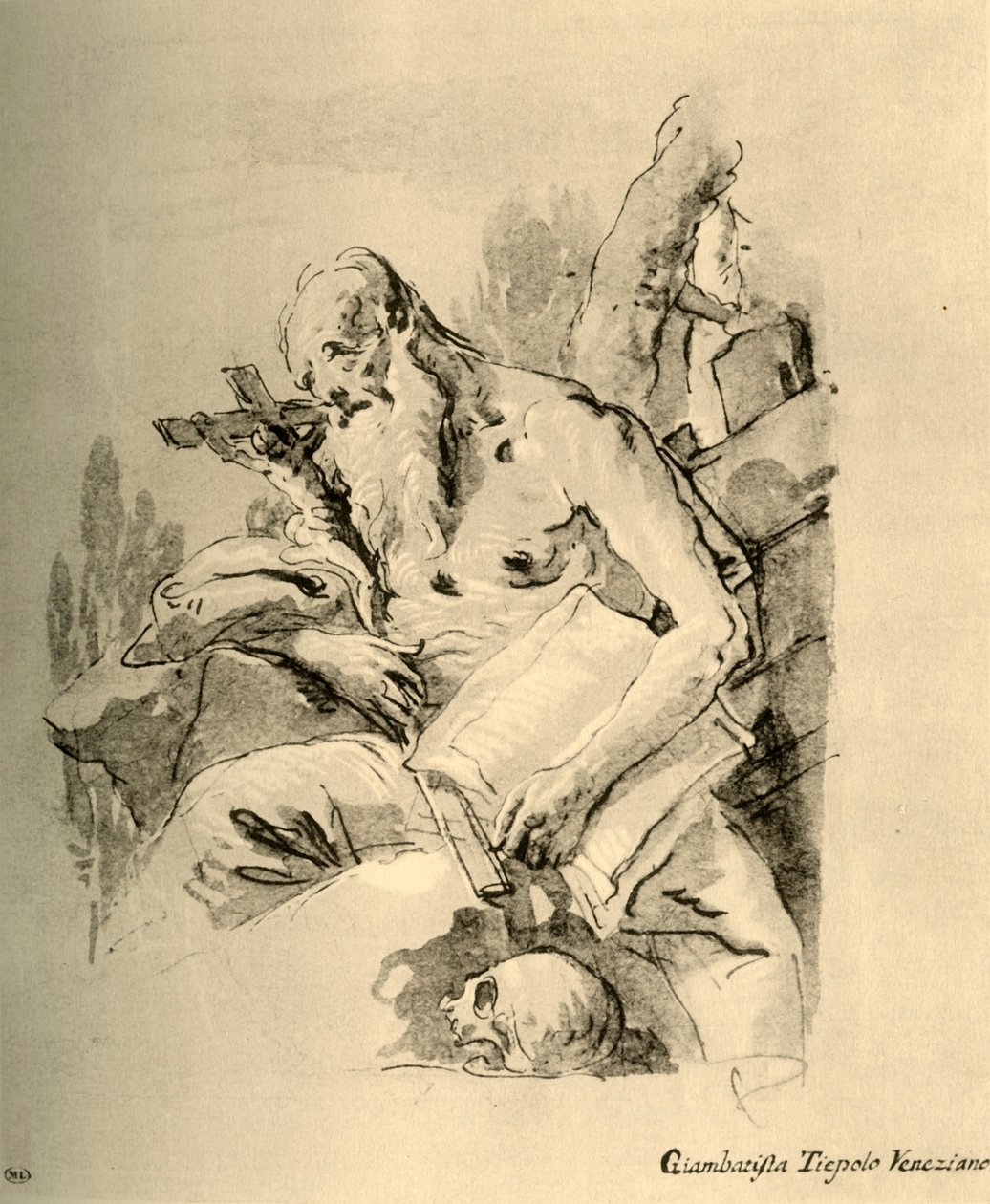 San Jerónimo, mediados del siglo XVIII, 1928 de Giovanni Battista Tiepolo