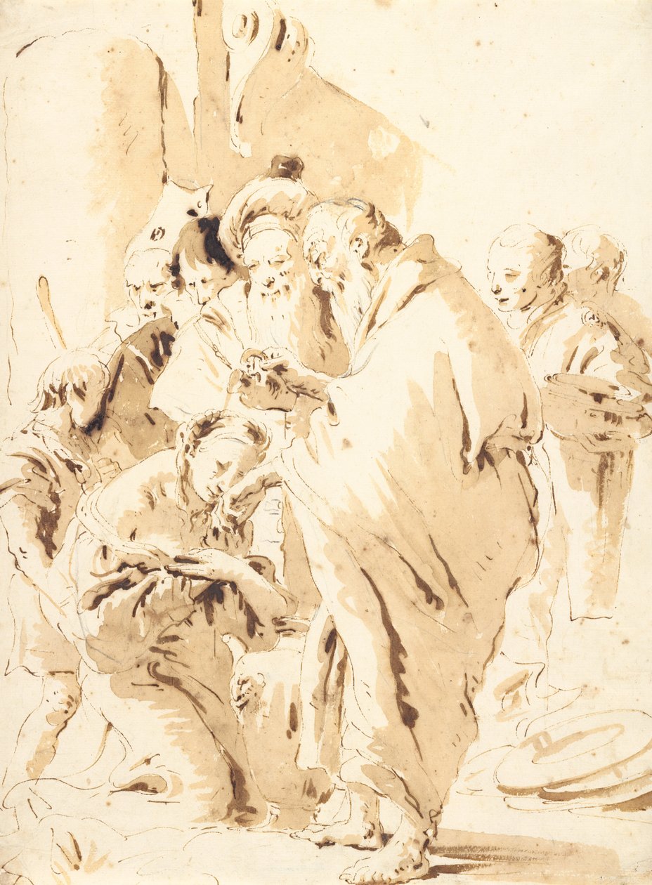 San Prosdocio bautizando a Santa Giustina de Giovanni Battista Tiepolo